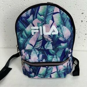 Fila Navy Blue and Pink Floral Backpack